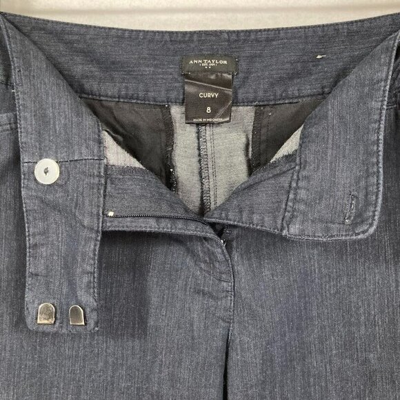 🔥 3/$15 🔥 Ann Taylor Signature Dress Work Shorts Dark Gray Curvy Size 8 - Picture 3 of 5